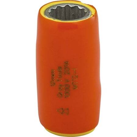 Gray Tools 12mm X 3/8" Drive, 12 Point Standard Length, 1000V Insulated MT12-I